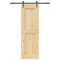 vidaXL Posuvné dvere NARVIK Prírodná a čierna 70 x 210 cm (152,5 cm)
