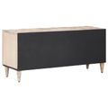 vidaXL TV skrinka Biela 105 x 33,5 x 46 cm Masívne mango drevo