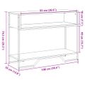 vidaXL Konzolový stolík hnedý dub 100x35x74,5 cm kompozitné drevo