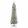 vidaXL Umelý vianočný stromček Biela 240 cm PVC, kov a plast