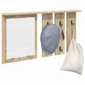 vidaXL Vešiak na stenu Nástenná montáž dub sonoma 85 x 10 x 45 cm