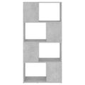 vidaXL Knižnica/deliaca stena betónová sivá 60x24x124,5 cm drevotrieska