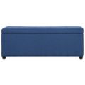 vidaXL Lavica s úložným priestorom 116 cm modrá polyester