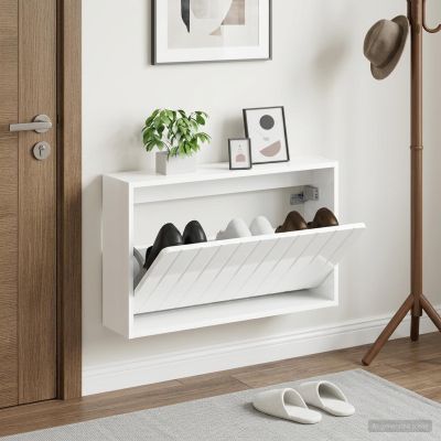 vidaXL Nástenný botník ZWOLLE 71 x 17 x 43 cm Kompozitné drevo