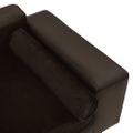 vidaXL Pohovka pre psa, hnedá 81x43x31 cm, plyš a umelá koža