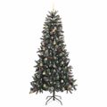 vidaXL Umelý vianočný stromček Zelená 240 cm PVC, plast a oceľ