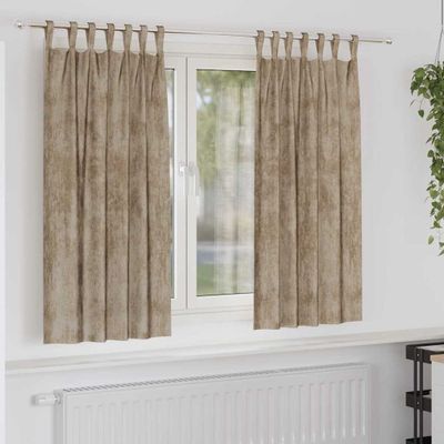 vidaXL Sametové závesy 2 pcs šampanského 175 x 140 cm Zamat