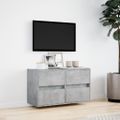 vidaXL TV nástenná skrinka s LED svetlami betónovo sivá 80x31x45 cm