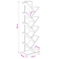 vidaXL Stromová knižnica 6-úrovňová 30 x 18 x 100 cm Kompozitné drevo