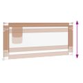 vidaXL Zábrana na detskú posteľ sivohnedá 200x25 cm látka