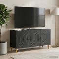 vidaXL TV skrinka 99 x 34,5 x 50 cm Čierna Kompozitné drevo