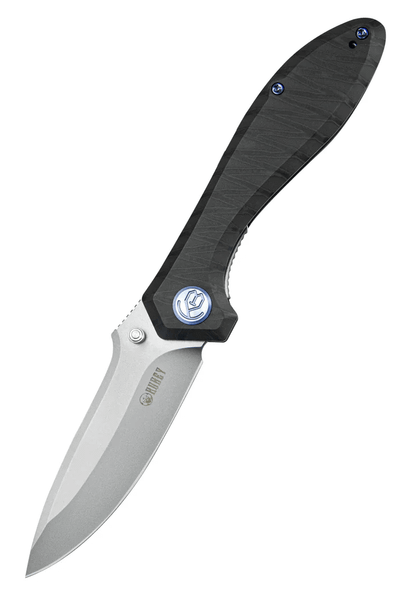 Kubey KB314P Ruckus Flame vreckový nôž 8,4 cm, tmavá, titán