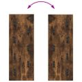 vidaXL Vešiak na stenu Nástenná montáž Dymová dub 30 x 1,5 x 80 cm