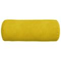 vidaXL Podložkové vankúše 2 pcs Žltá Ø 15 x 40 cm Kordúrová tkanina