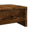 vidaXL Stojan na monitor a zásuvky dymový 100x27x15cm kompozitné drevo