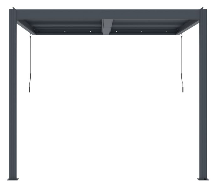 Bioklimatická pergola G21 Trenton Premium 3x3 m, antracitová hliníková