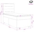 vidaXL Posteľ s boxspringom a matracom a LED Tmavosivá 90 x 190 cm