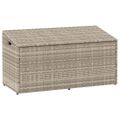 vidaXL záhradný úložný box svetlosivý 110x50x58 cm polyratan