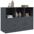 vidaXL Komoda antracitová 99x39x73 cm oceľ