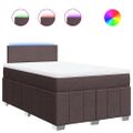 vidaXL Boxspring posteľ s matracom tmavohnedá 120x190 cm látka