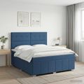 vidaXL Posteľ boxspring s matracom Modrá 140 x 190 cm Látka
