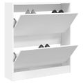 vidaXL Botník biely 80x21x87,5 cm kompozitné drevo