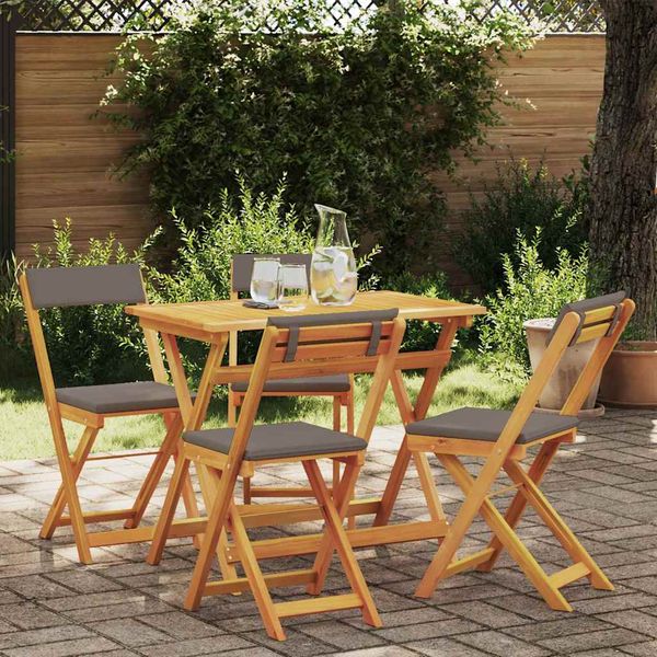 vidaXL Bistro súprava 5 pcs Prírodný olej Pevné akáciové drevo