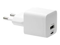 Sieťový adaptér - 25 watt - 2 výstupné konektory (USB-C, USB) - biela - Európa