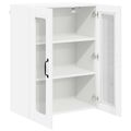 vidaXL Nástenný sklenený kabinet LUCCA Biela 60 x 31 x 80 cm