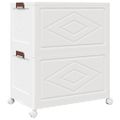vidaXL stohovateľný úložný box s kolesami 2-poschodový 75L 64x40x76 cm