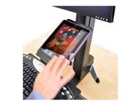 Upevňovací komponent (držiak) - pre tablet - plast - čierna - pre WorkFit-S Dual Sit-Stand Workstation, LCD & Laptop Sit-Stand Workstation