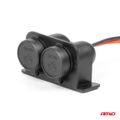 Dvojitá hermetická zásuvka do zapalovače 12/24V AMiO-04130