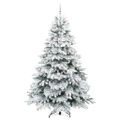 vidaXL Umelý vianočný stromček s 300 LED-i Biela 240 cm PE a PVC