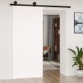 vidaXL Dvere do stodoly biele 90x1,8x214 cm masívna borovica
