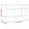 vidaXL Komoda OTTA, hnedo biela 114x43x73,5 cm, borovicový masív