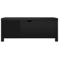 vidaXL Úložný box+podložka, lesklý čierny 105x40x45cm kompozitné drevo