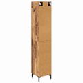 vidaXL Highboard Staré drevo 34,5 x 34 x 180 cm Kompozitné drevo