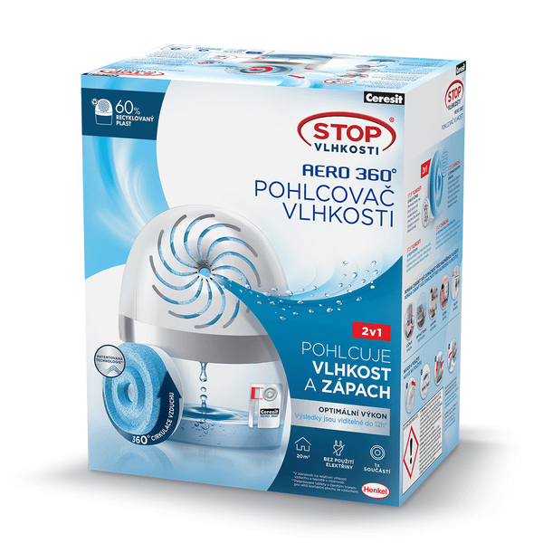 2627081 Ceresit STOP VLHKOSTI AERO 360° přístroj, bílý, 450g