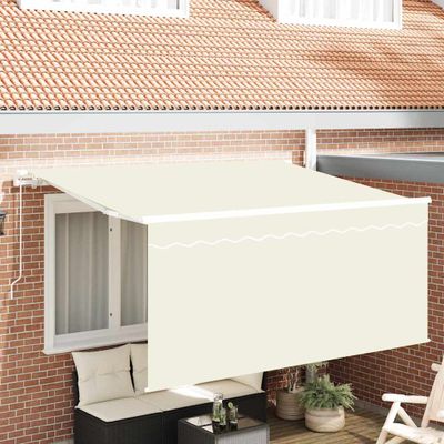 vidaXL Zatemniteľná markíza Krémová 300 x 200 cm Polyester a hliník