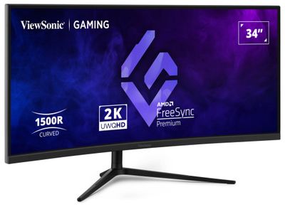 ViewSonic VX3418C-2K '34" 21:9, 3440 x 1440, VA, 1500R zakřivený, 180Hz, 1ms MPRT, 2 HDMI, 2 DP, speakers, výš. nast. LED monitor, prohnutý, 34", VA, 3440×1440, 21:9, 180Hz, 1ms, 250cd/m2, 2× HDMI, 2× DisplayPort, repro, en. tr. F, cerný