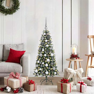 vidaXL Umelý vianočný stromček Zelená 120 cm PVC, plast a oceľ