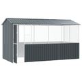 vidaXL Klietka pre vtákov Antracit 410 x 210 x 230 cm Pozinkovaná oceľ