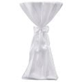 Biely návlek na stôl so stuhou, 60 cm, 2 ks