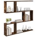 vidaXL Stenná polica Dymový dub 80 x 12 x 79,5 cm Kompozitné drevo