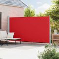 vidaXL Zaťahovacia bočná markíza na terasu 200x500 cm, červená