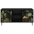 vidaXL TV skrinka RHENEN 102 x 33 x 51 cm Čierny dub Kompozitné drevo