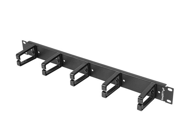 LANBERG 19'' PANEL PRO SPRÁVU KÁBLOV S 5 PLASTOVÝMI DRŽIAKMI 1U TYP B ČIERNY
