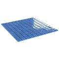 vidaXL Mozaiková dlažba 11 ks 50 x 50 cm Modrá Sklo