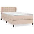 vidaXL Boxspring posteľ s matracom kapučínová 90x190 cm umelá koža