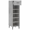 vidaXL Botník betónovo sivý 30x35x105 cm kompozitné drevo
